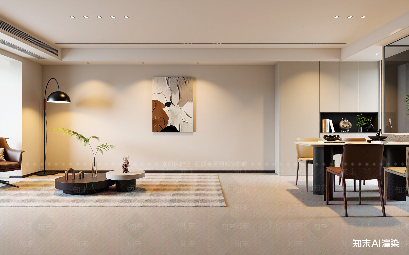 现代客餐厅3D模型下载【ID:1215193820】