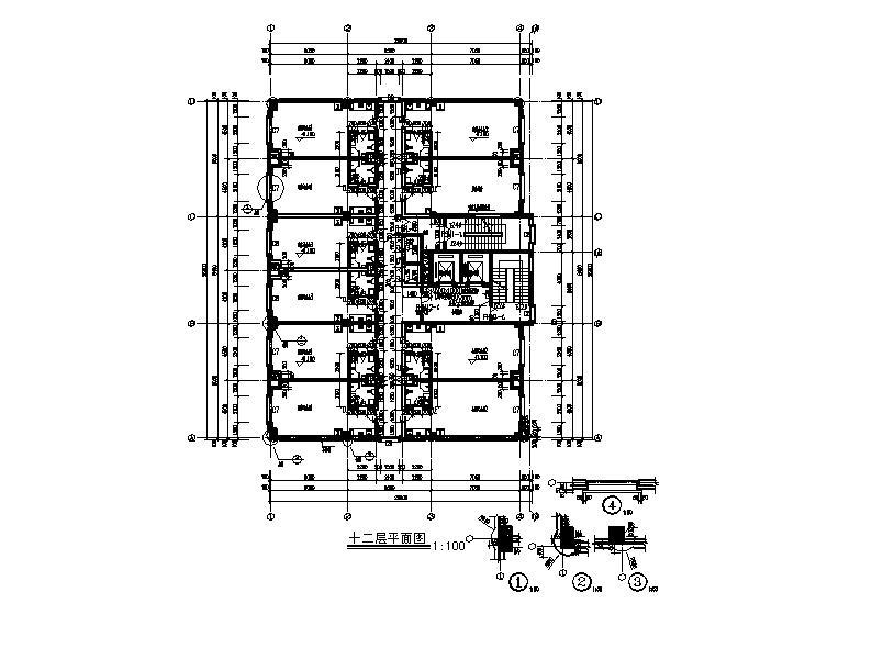 [宁夏]高层框剪结构综合办公楼建筑施工图施工图下载【ID:149958182】