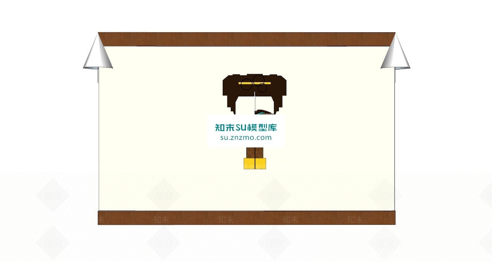 现代人物头像景观墙SU模型下载【ID:163195279】