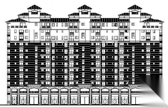 无锡长江国际花园四号住宅楼建筑施工图cad施工图下载【ID:149850161】