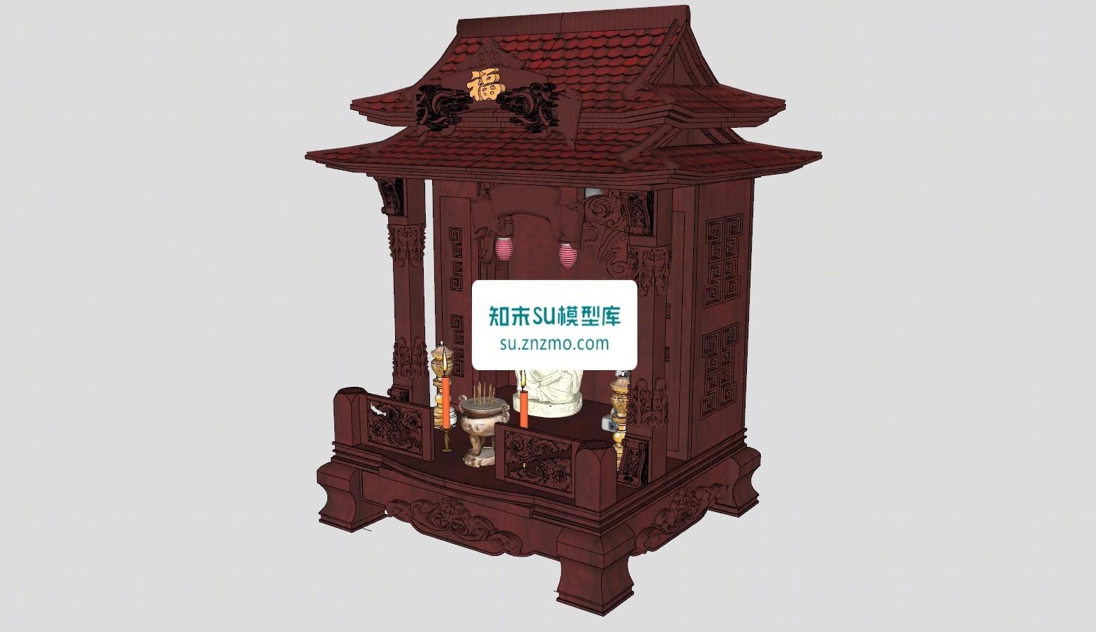 供桌供台佛像香坛SU模型下载【ID:148504197】