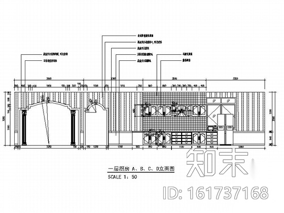 某奢华古典三层别墅装修图（含效果）cad施工图下载【ID:161737168】