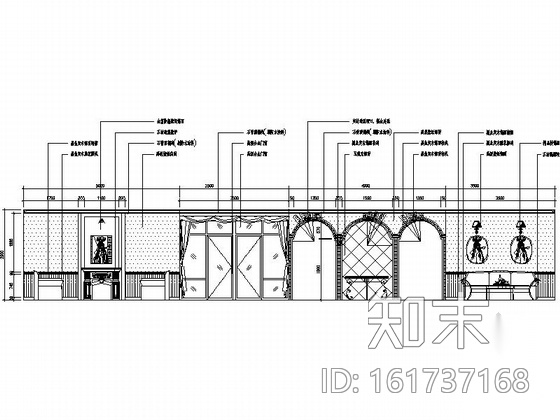 某奢华古典三层别墅装修图（含效果）cad施工图下载【ID:161737168】