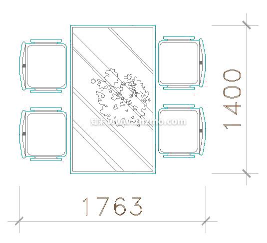 餐桌cad施工图下载【ID:177967174】