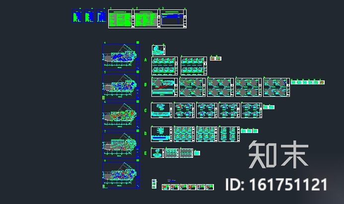 [杭州]外婆家杭州万象城店+西溪天堂店效果图+施工图cad施工图下载【ID:161751121】