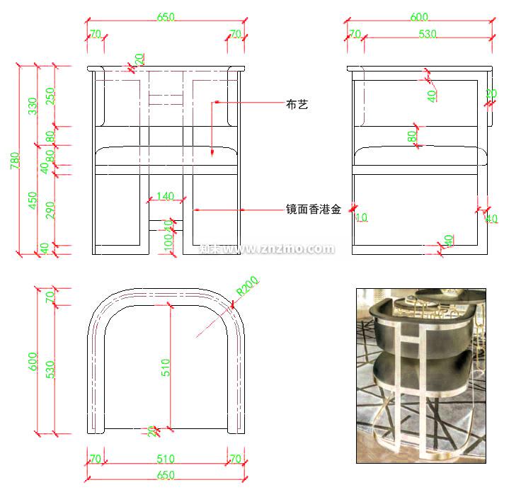 餐椅cad施工图下载【ID:178350136】