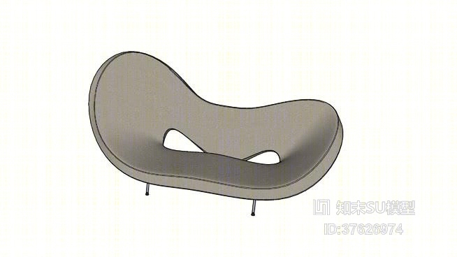 双人沙发SU模型下载【ID:37626974】