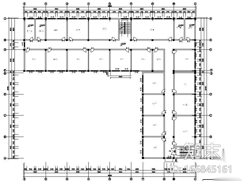 某五层办公楼毕业设计方案cad施工图下载【ID:166845161】