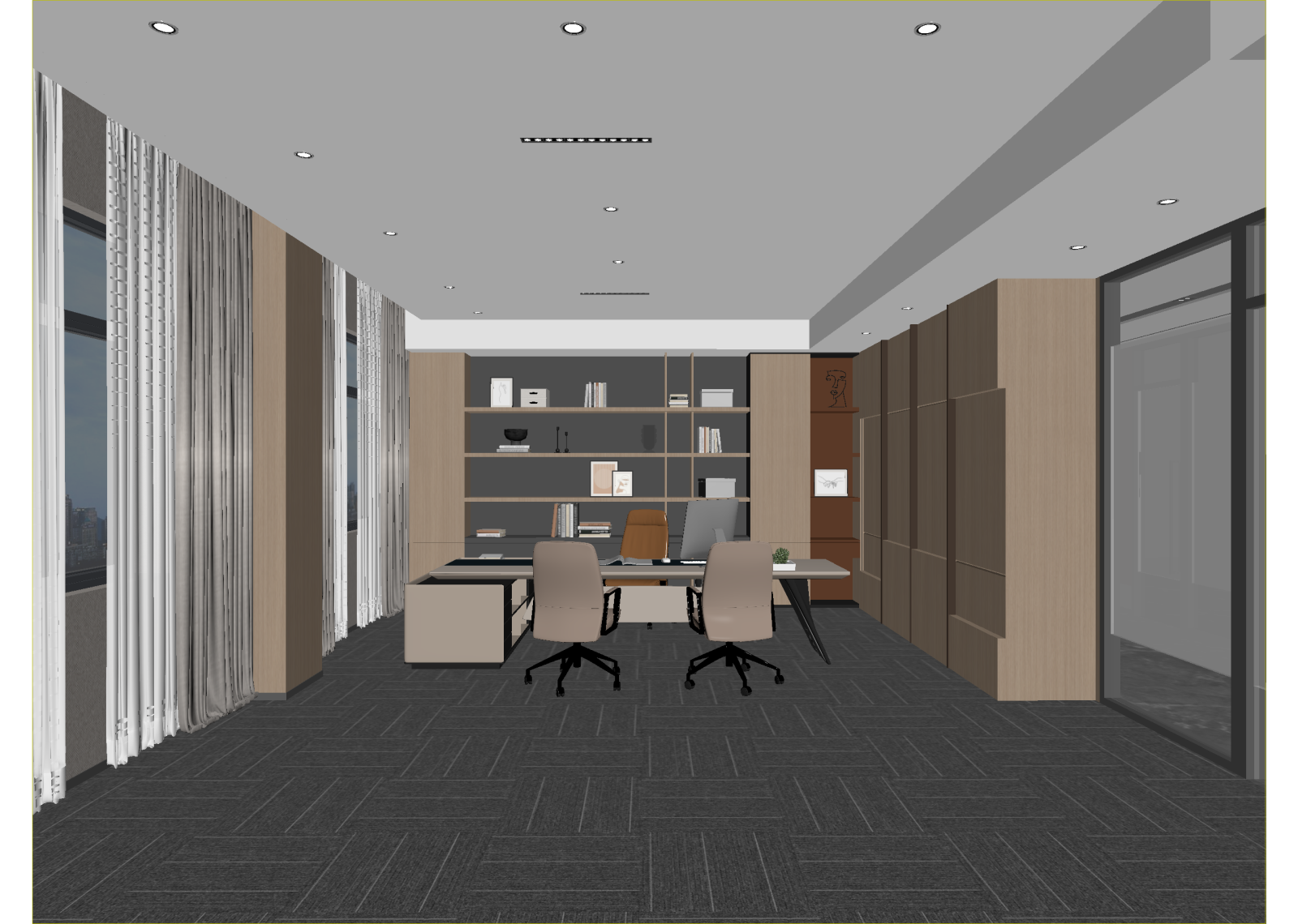 现代办公室3D模型下载【ID:1214588315】