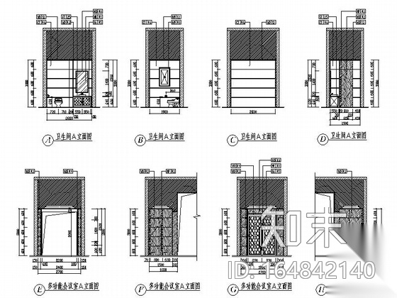 [四川]灾后重建会议中心宴会会议室施工图（含效果图片...cad施工图下载【ID:164842140】