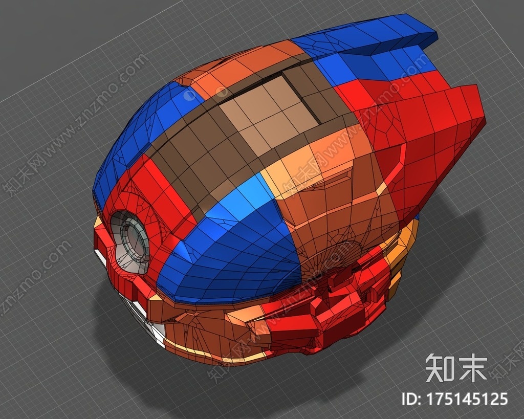 真人头大小的儿童头盔3d打印模型下载【ID:175145125】