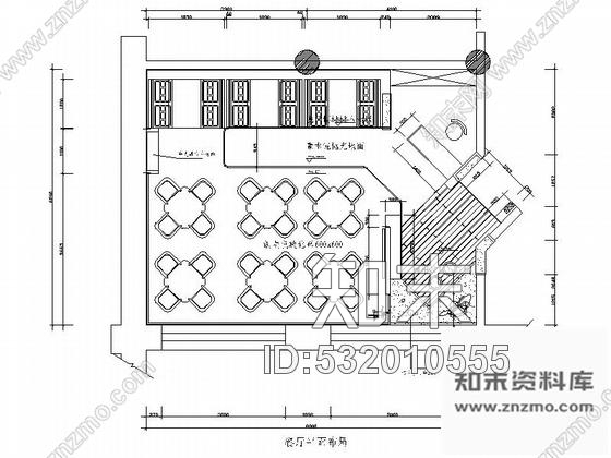 施工图49㎡餐厅室内装修图cad施工图下载【ID:532010555】