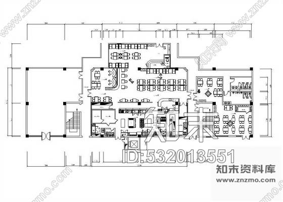 施工图北京某批萨店装修图cad施工图下载【ID:532013551】