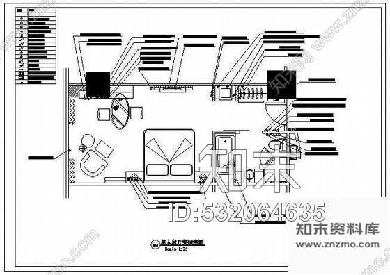 施工图单人间精装全图cad施工图下载【ID:532064635】