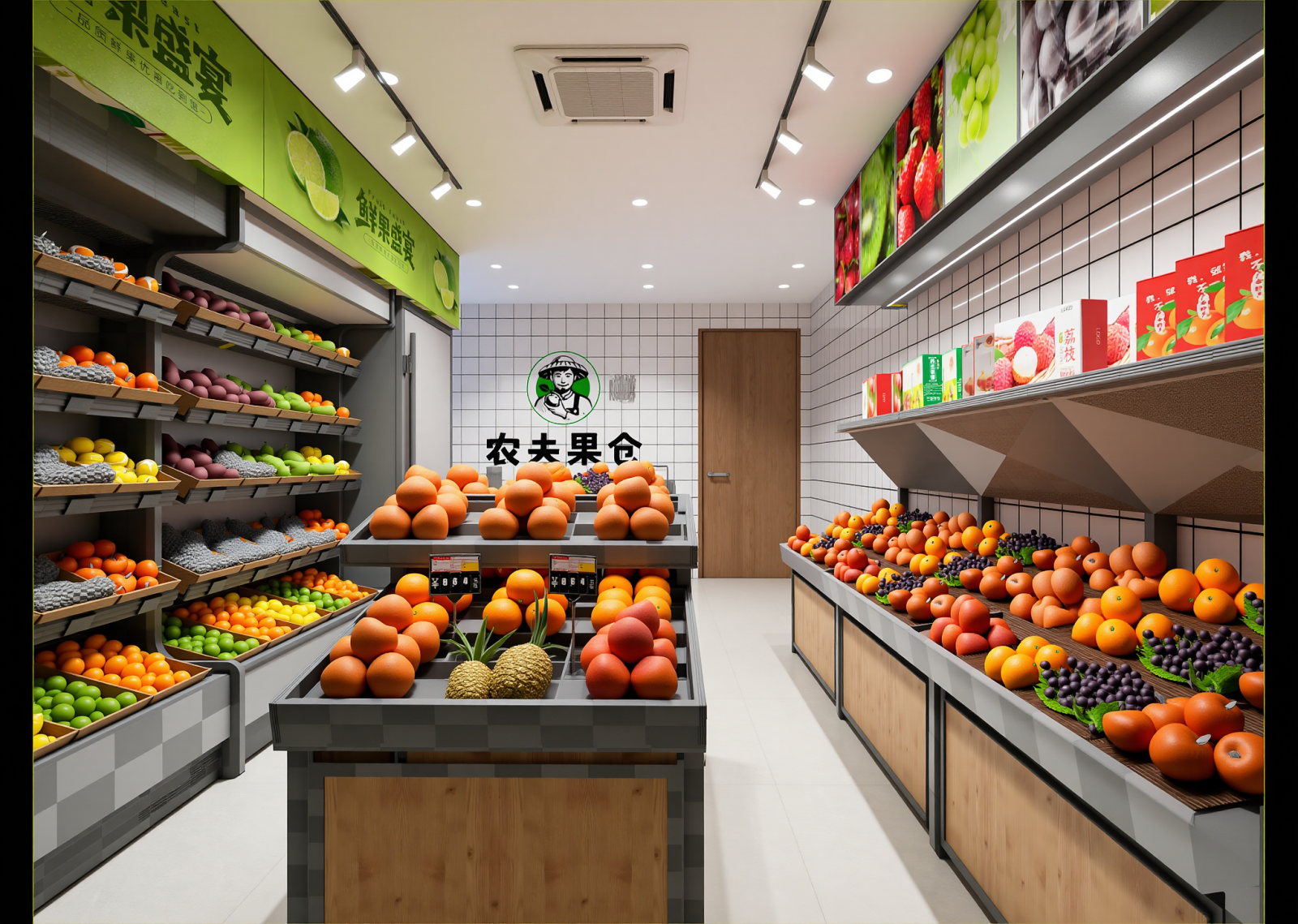 现代水果店3D模型下载【ID:1214827737】