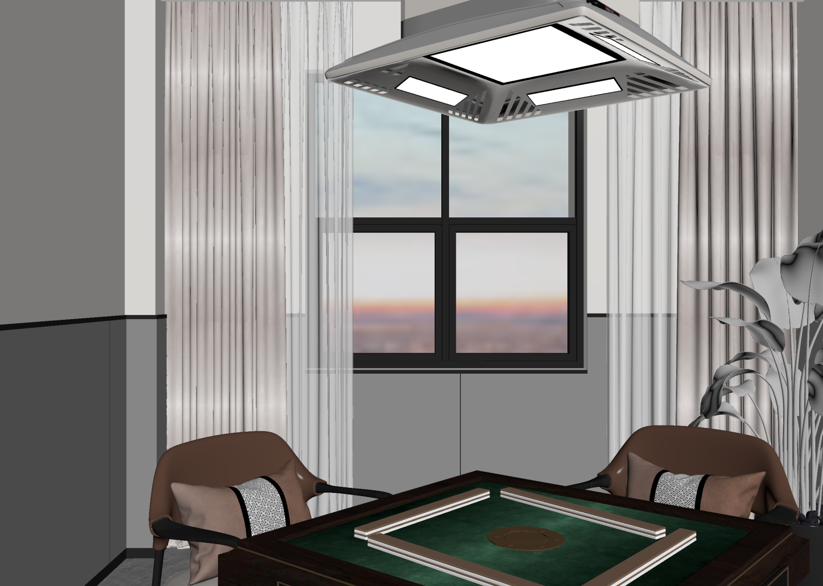 现代茶室3D模型下载【ID:1214779610】