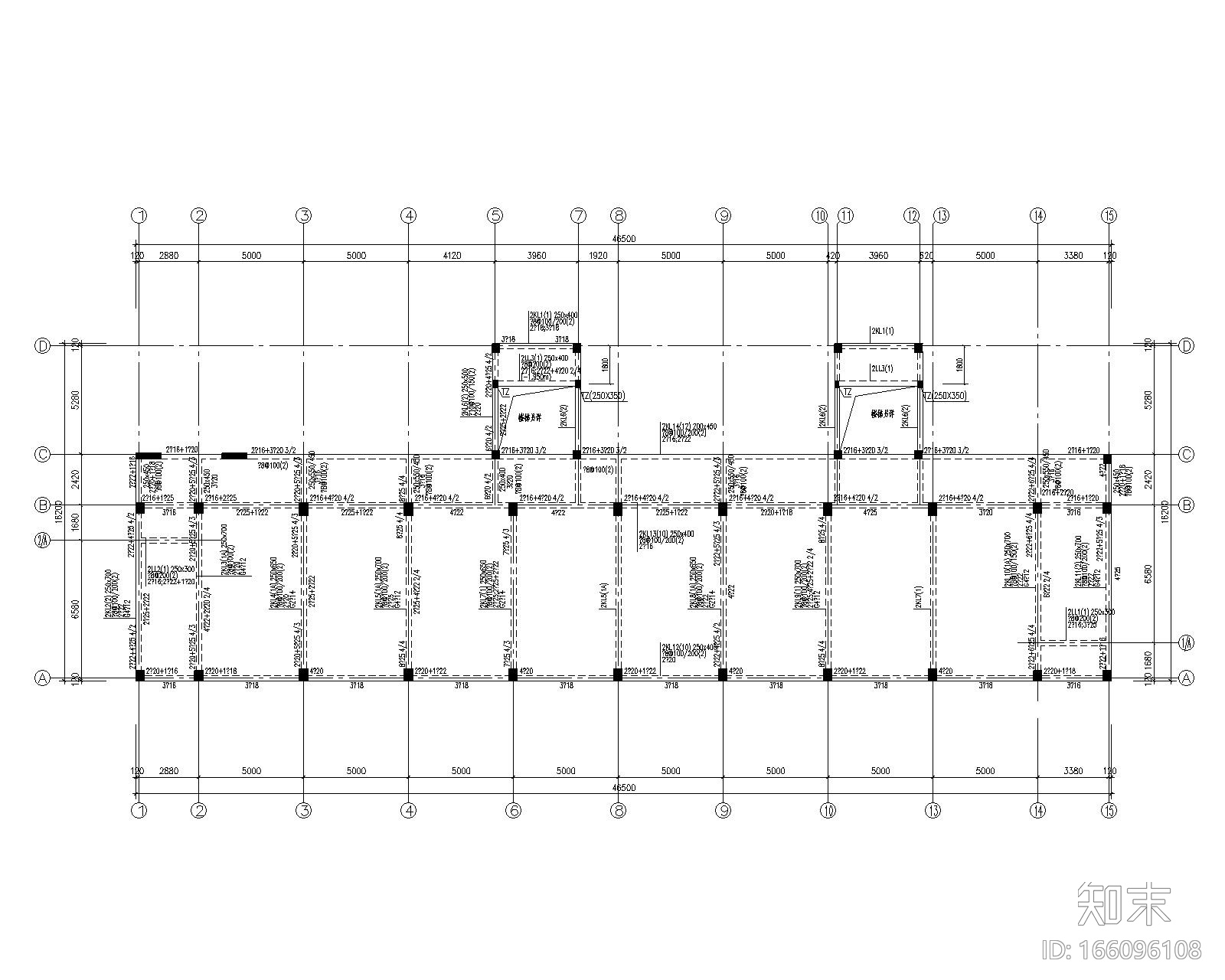 6层教学楼cad施工图下载【ID:166096108】