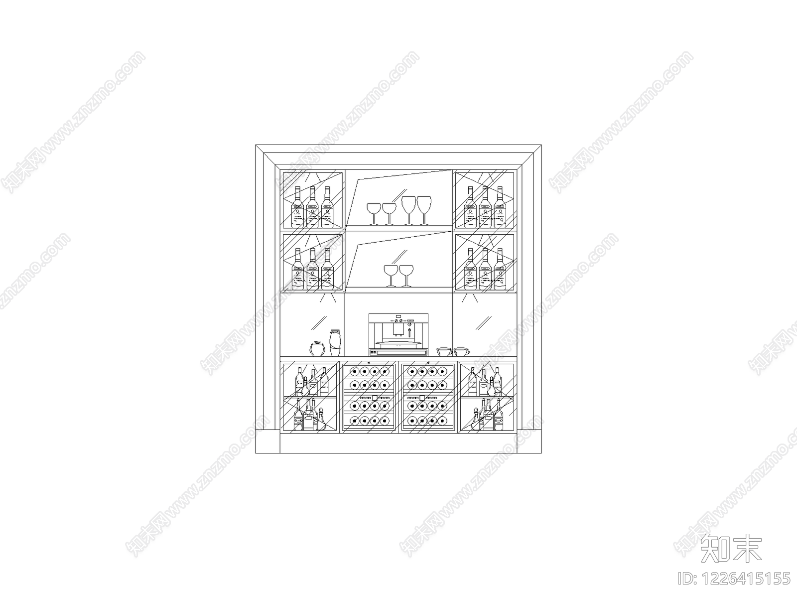 现代柜子CAD图纸