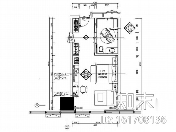 [河北]某五星级豪华酒店无障碍房室内装修施工图cad施工图下载【ID:161708136】