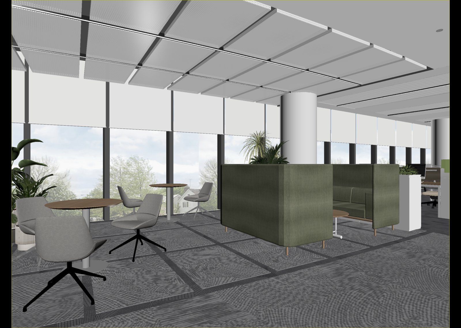 现代办公大厅3D模型下载【ID:1214804744】
