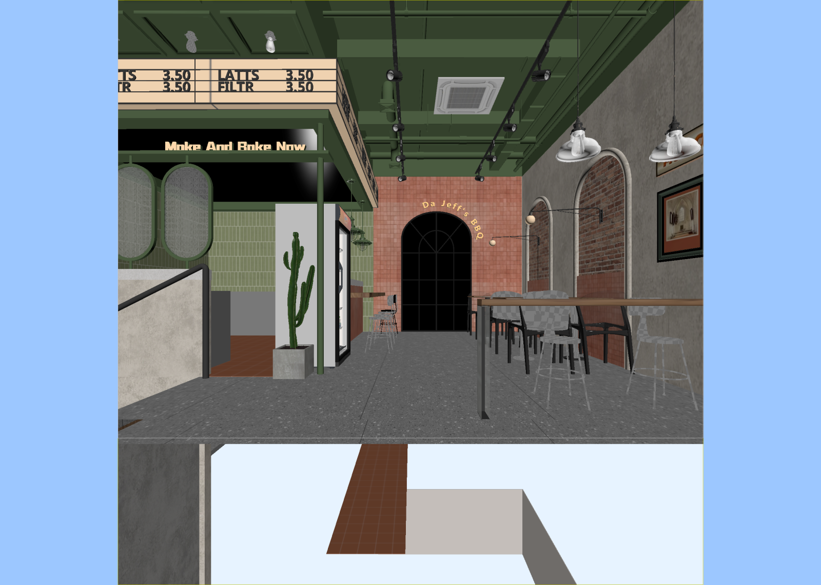 工业咖啡厅3D模型下载【ID:1214710243】