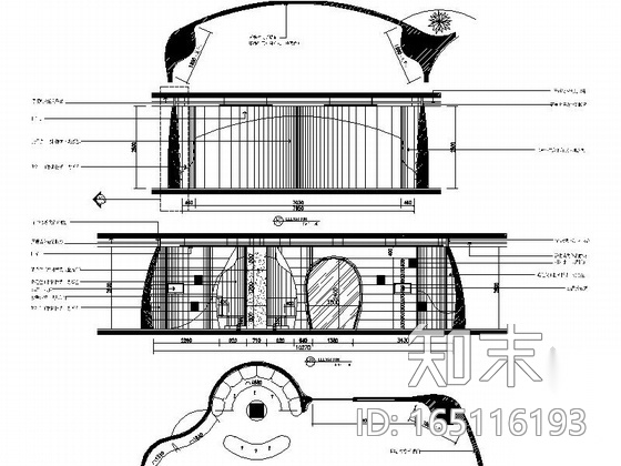 [江苏]某现代风公司办公室及展厅室内装修施工图（含效果...cad施工图下载【ID:165116193】