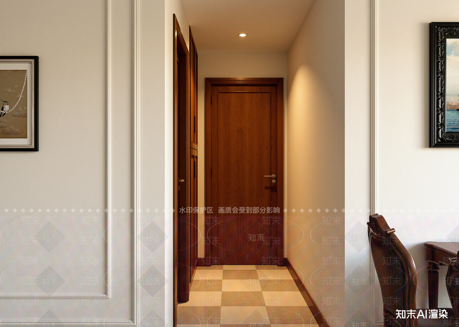 美式玄关3D模型下载【ID:1215924130】