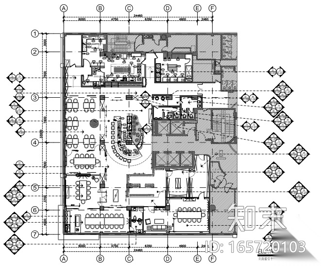 澳门金龙酒店娱乐场&日本餐厅施工图+方案图cad施工图下载【ID:165720103】