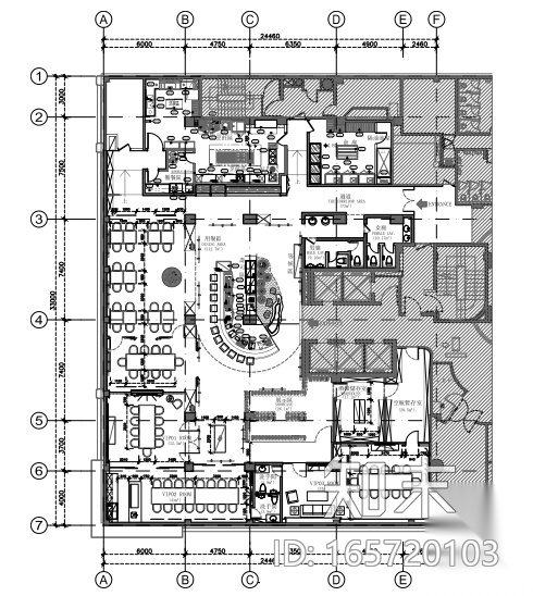 澳门金龙酒店娱乐场&日本餐厅施工图+方案图cad施工图下载【ID:165720103】