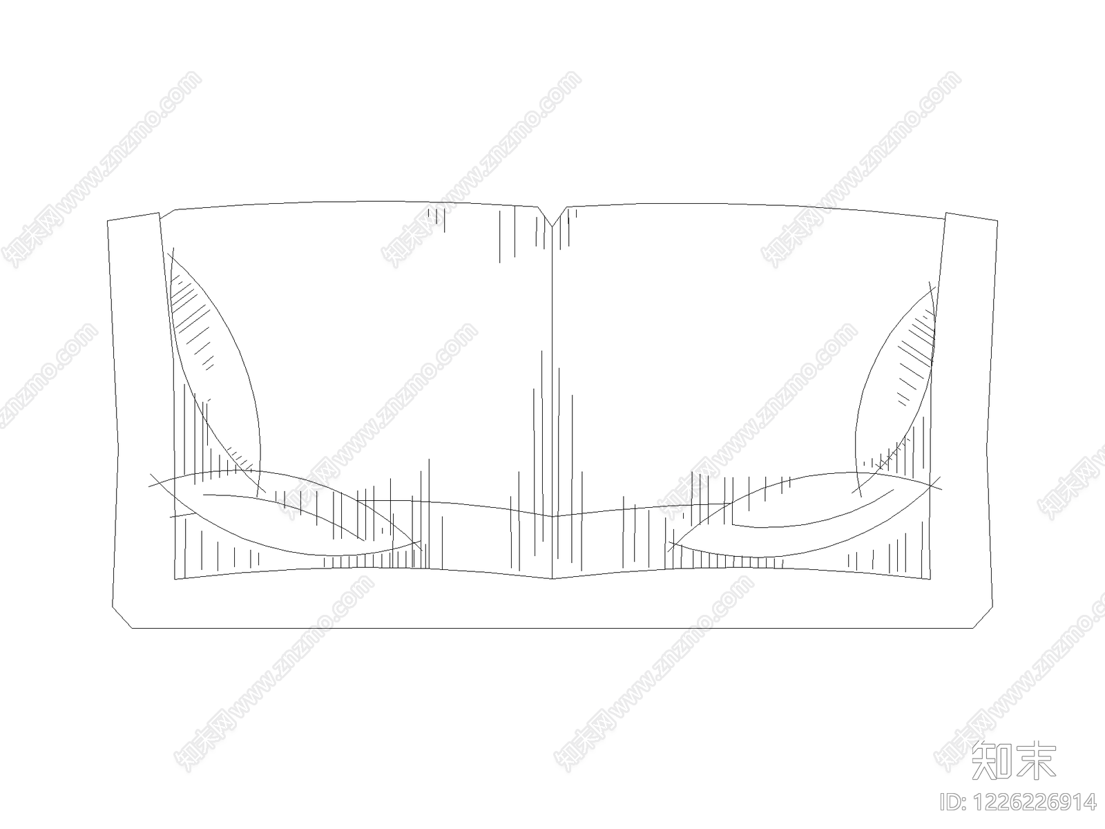 沙发cad施工图下载【ID:1226226914】