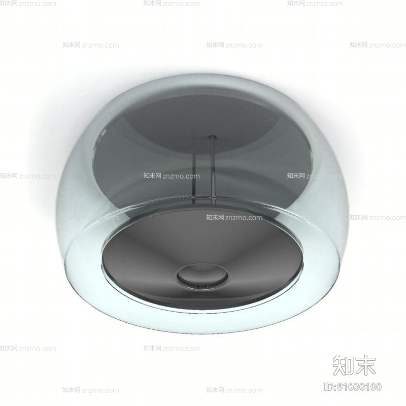 现代玻璃吸顶灯3D模型下载【ID:61030100】