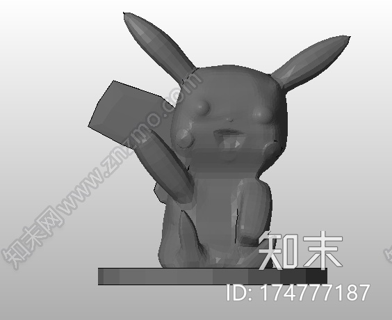 皮卡丘3d打印模型下载【ID:174777187】