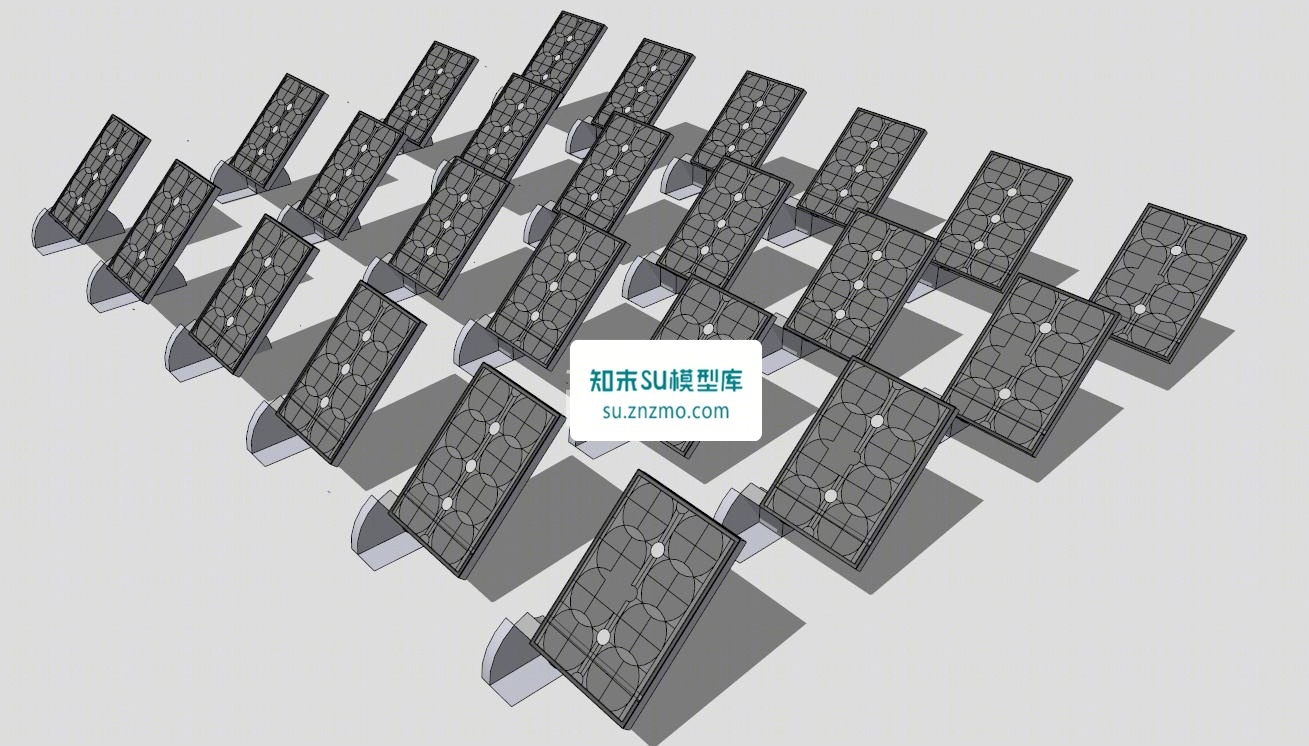太阳能光伏发电系统模型SU模型下载【ID:148505207】