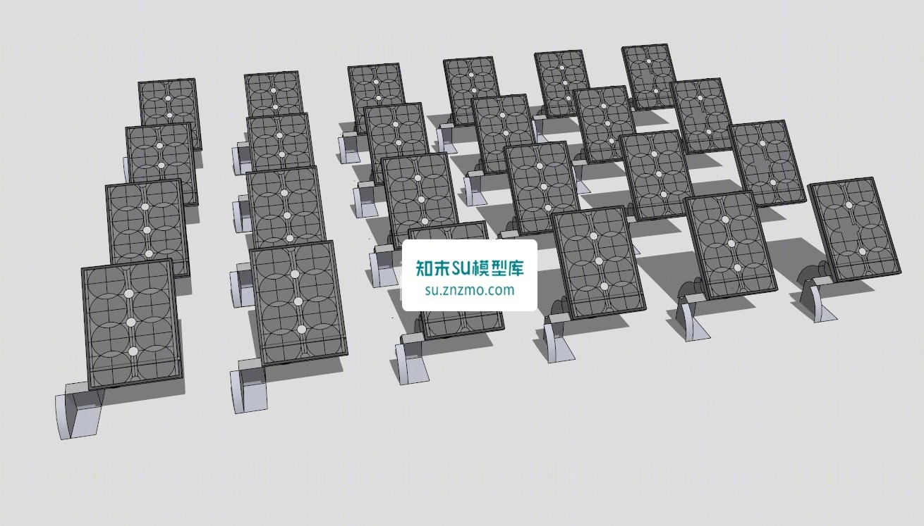 太阳能光伏发电系统模型SU模型下载【ID:148505207】