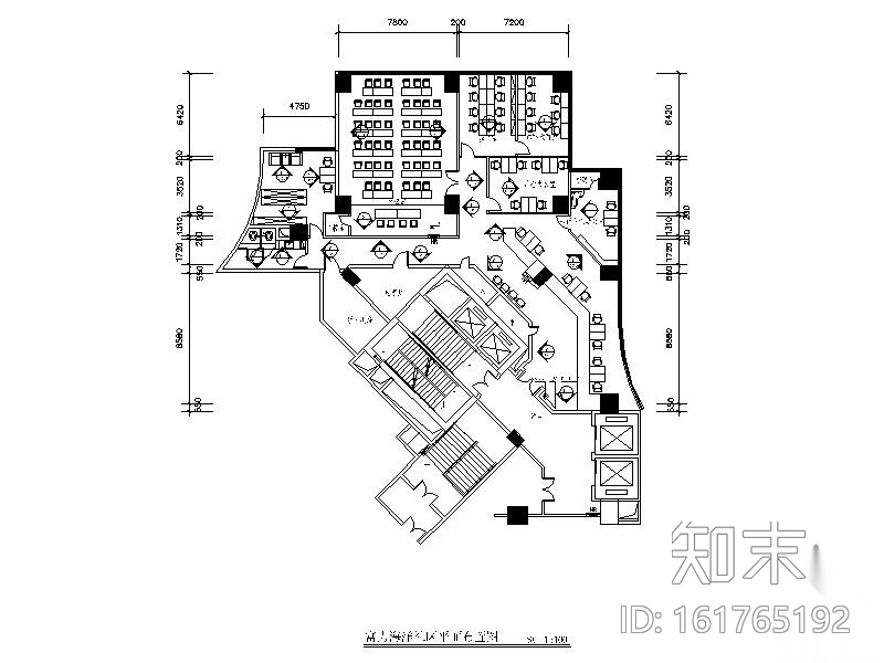 [重庆]某社区办公室装修图cad施工图下载【ID:161765192】