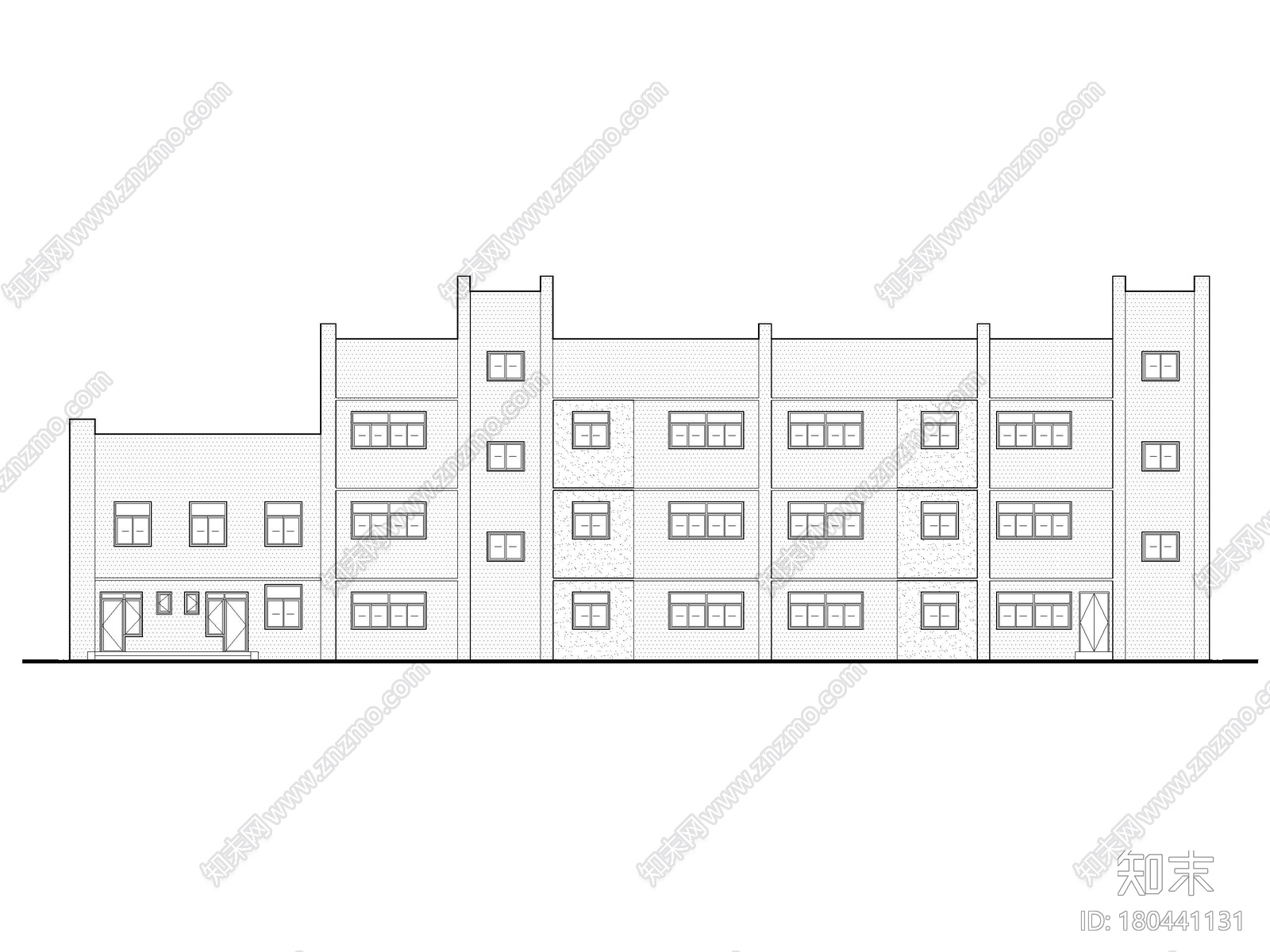 三层框架结构公租房配套幼儿园建筑施工图施工图下载【ID:180441131】