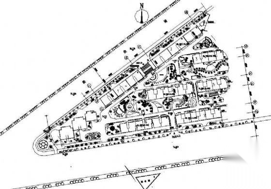 某居住区环境绿化总平面图施工图下载【ID:161119159】