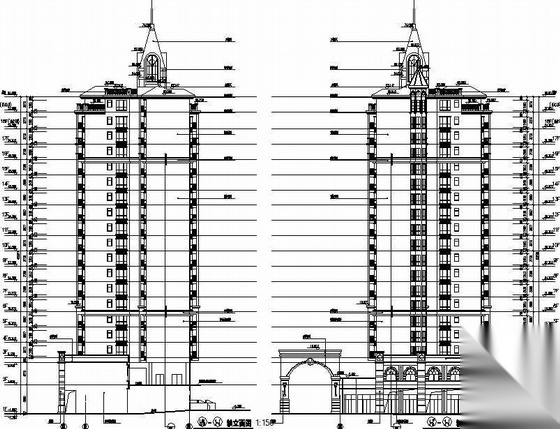 [深圳]某十八层复式商住楼群建筑施工图（九栋）施工图下载【ID:167911154】