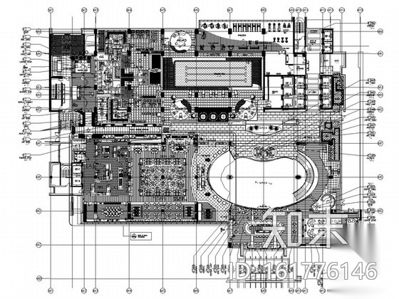 [北京]豪华五星级涉外酒店施工图（含实景）cad施工图下载【ID:161776146】