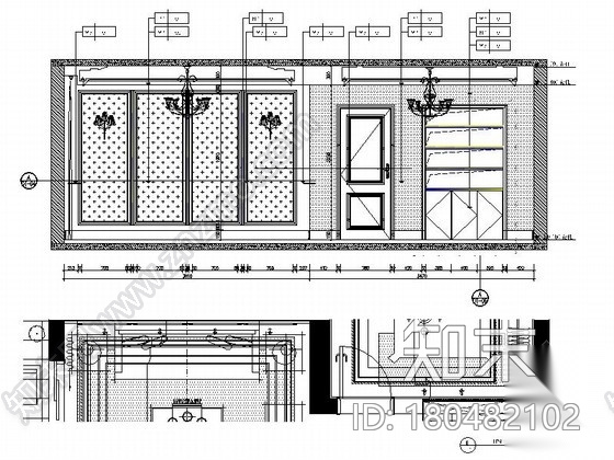 [芜湖]精致生活时尚简约两居室样板间CAD装修施工图（含...cad施工图下载【ID:180482102】