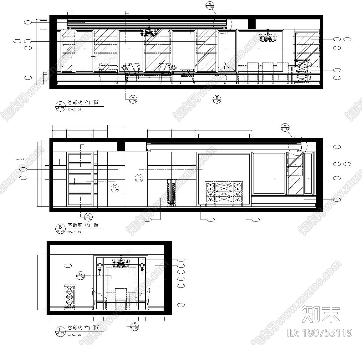 [上海]梁志天——伦敦广场样板间施工图设计附效果图cad施工图下载【ID:180755119】