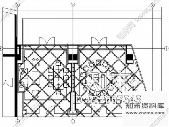 施工图豪华餐厅包房室内装修图施工图下载【ID:532007545】