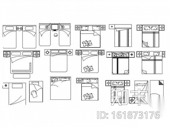 床平面CAD图块cad施工图下载【ID:161873176】