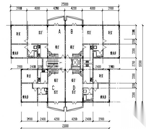 遵义市外环路沙河区修建性规划住宅楼方案图2cad施工图下载【ID:149848108】