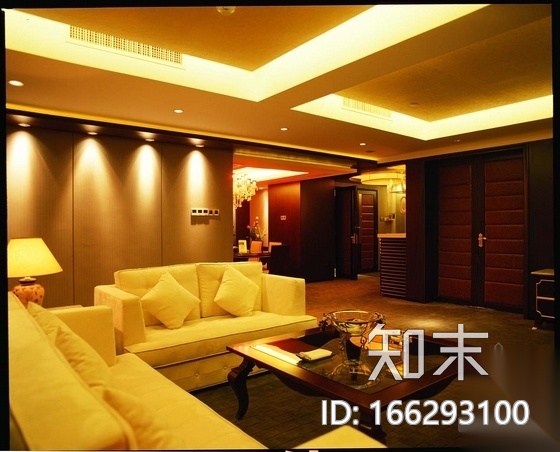 [深圳]某五星级商务酒店总统套房室内施工图（含效果图）cad施工图下载【ID:166293100】