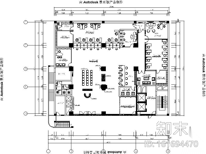 [南昌]某银行室内装修图施工图下载【ID:161694470】