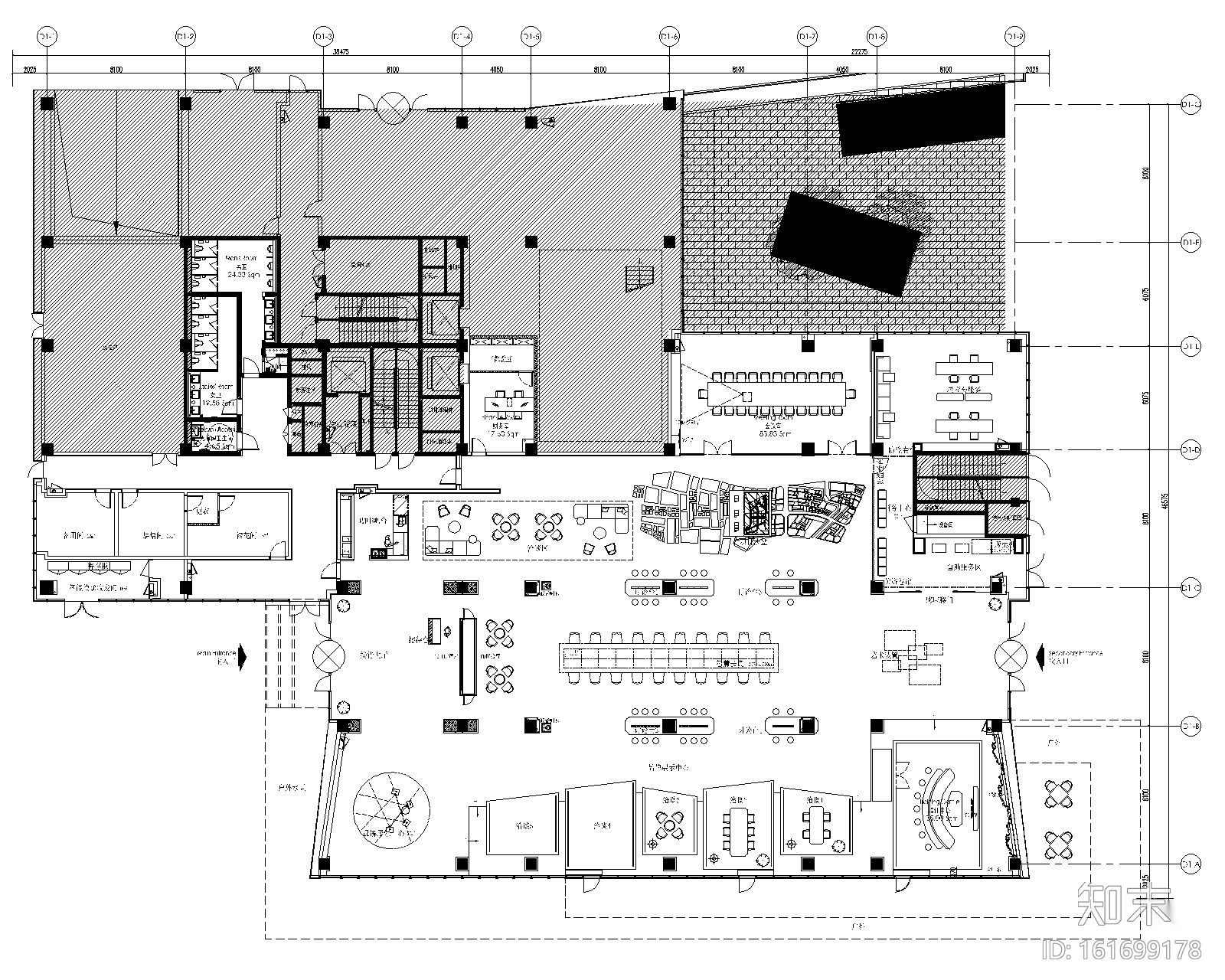 [北京]集艾设计-万科御河硅谷售楼处CAD施工图+汇报方案施工图下载【ID:161699178】