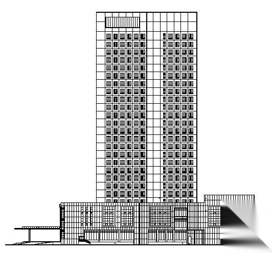 荆州某二十五层酒店建筑结构施工图cad施工图下载【ID:151530126】