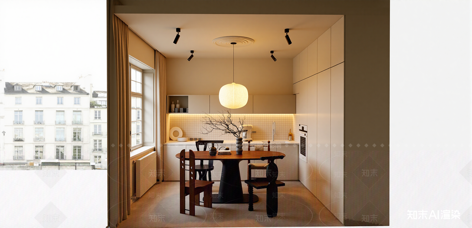 现代家居餐厅SU模型下载【ID:1216033713】