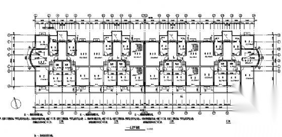 六层跃层式住宅建筑施工图cad施工图下载【ID:149787146】